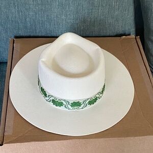 Women's Hat, Ivy Beverly 59cm (L) / White Ivory/Green (lack of colour)